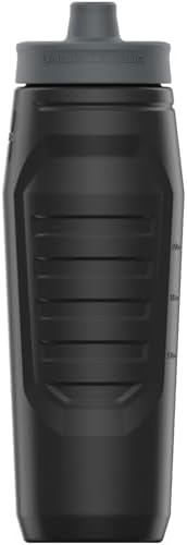 Under Armour Squeeze Water Bottles, 32 oz Water Bottles, Sideline Sports Water Bottle with Quick-Shot Lid, Quick & Easy Hydration, Gym Water Bottles, Squeeze Bottle, 1 32oz Bottle