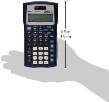 Texas Instruments TI-30XIIS Scientific Calculator, Black with Blue Accents (30XIIS/TBL/1L1/BK)