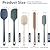 ChefAide 5 Pieces Silicone Spatula Set, Food Grade Rubber Spatula, Upgrade Strong Handle with Ergonomic Grip, Heat Resistant Up to 600°F for Nonstick Cookware, Cooking