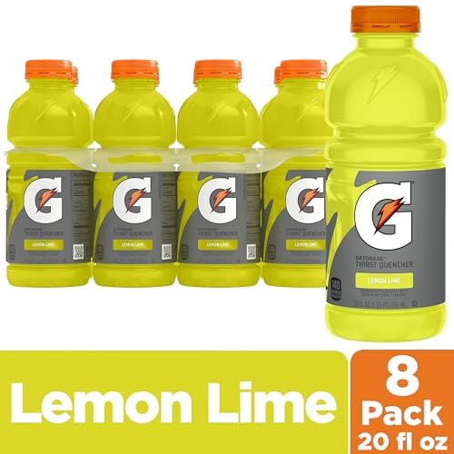 Gatorade Thirst Quencher, Lemon-Lime, 20 Fl Oz (Pack of 8)