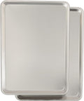 Commercial Quality Baking Sheet Pan Set, Natural Aluminum Cookie Sheet, Umite Chef Warp Resistant Baker's Half Sheet Pan, Large Thick Cookie Tray Pans for Baking, Roasting(2 Pack, 18X13In)