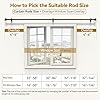 YaFex Curtain Rods 32-144 Inch, Heavy Duty 1 Inch Adjustable Curtain Rod for Windows, Black Extra Long Window Treatment Rods, Modern Design, Easy Installation