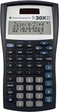 Texas Instruments TI-30XIIS Scientific Calculator, Black with Blue Accents (30XIIS/TBL/1L1/BK)