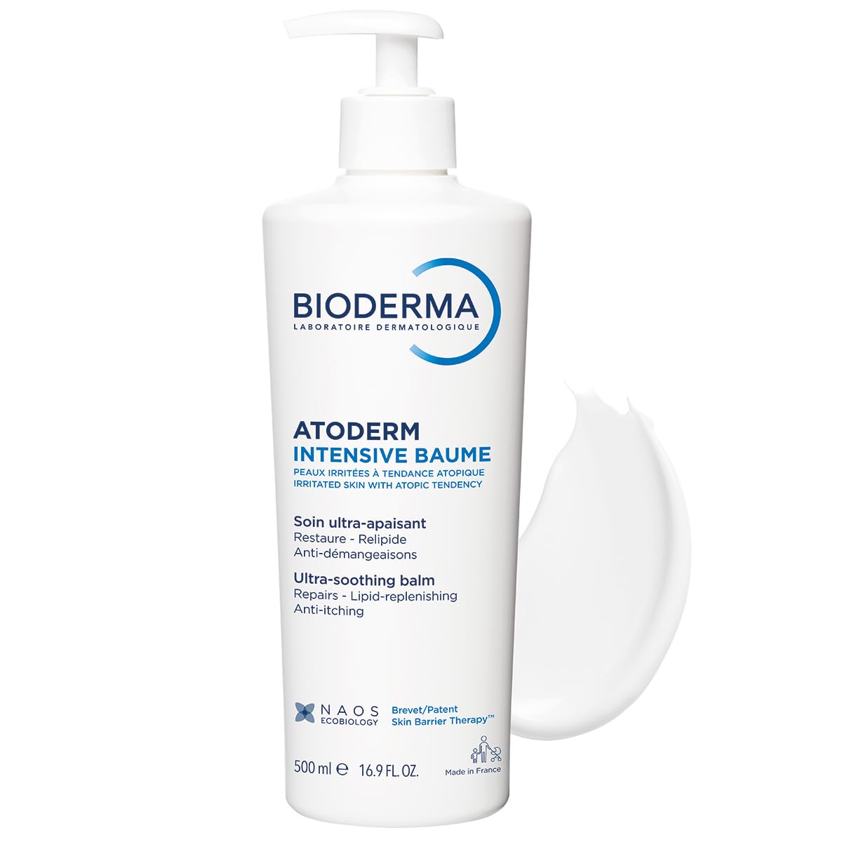 Bioderma Atoderm Intensive Balm, Hydrating Balm for Dry to Atopic Sensitive Skin, Face & Body Moisturizer with Ultra Soothing Anti-Itching Formula, Fragrance-Free, Non-Greasy & Non-Sticky for Family