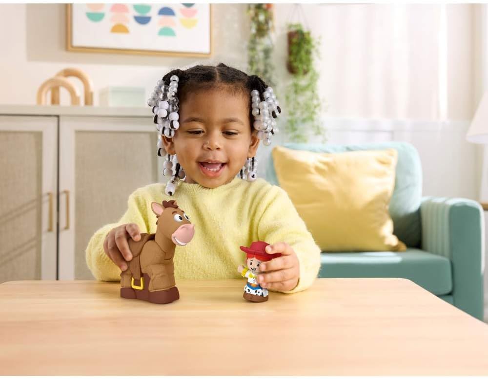 Fisher-Price Little People Toddler Toys Disney Pixar Toy Story Bobbin’ Bullseye Horse & Jessie Figures for Pretend Play Kids Ages 18+ Months