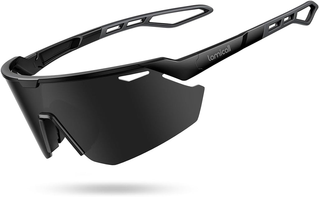 Lamicall 24g Polarized Sports Sunglasses for Men Women - UV400 Protection Sun Glasses for Baseball Running Cycling Driving