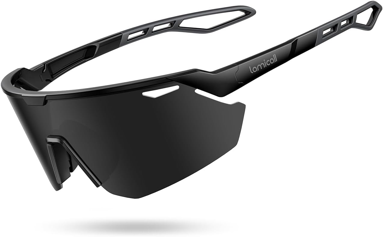 Lamicall 24g Polarized Sports Sunglasses for Men Women - UV400 Protection Sun Glasses for Baseball Running Cycling Driving