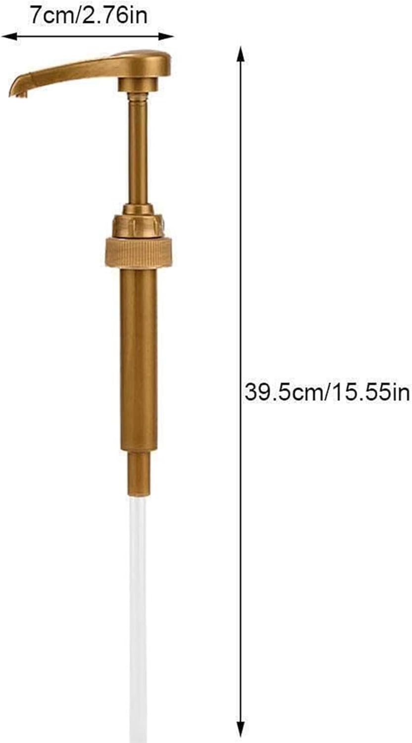 Syrup Pump Compatible with Torani, DaVinci and Skinny (Set of 2) - fits bottles (25.4 oz-750ml) (Gold)