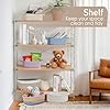 JMvicyroam Woven Basket,Small Rope Storage Bin with Handles & Ribbon Bag, Organizer for Shelves Closets,Gift Basket Empty for Birthday,Books,Dog Toys,White