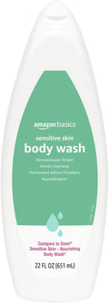 Amazon Basics Hypoallergenic Body Wash for Sensitive Skin, Creamy Lather, Paraben Free, 22 fl oz (1-Pack)