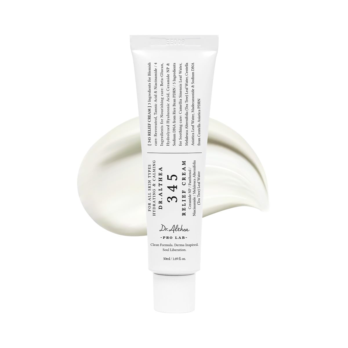 Dr.Althea 345 Relief Cream | Daily Face Moisturizer for Soothing Recovery and Blemish Care with PDRN & Niacinamide | Korean Vegan Skincare for All Skin Types, 1.69 Fl Oz (Ver.2 - Pack of 1)