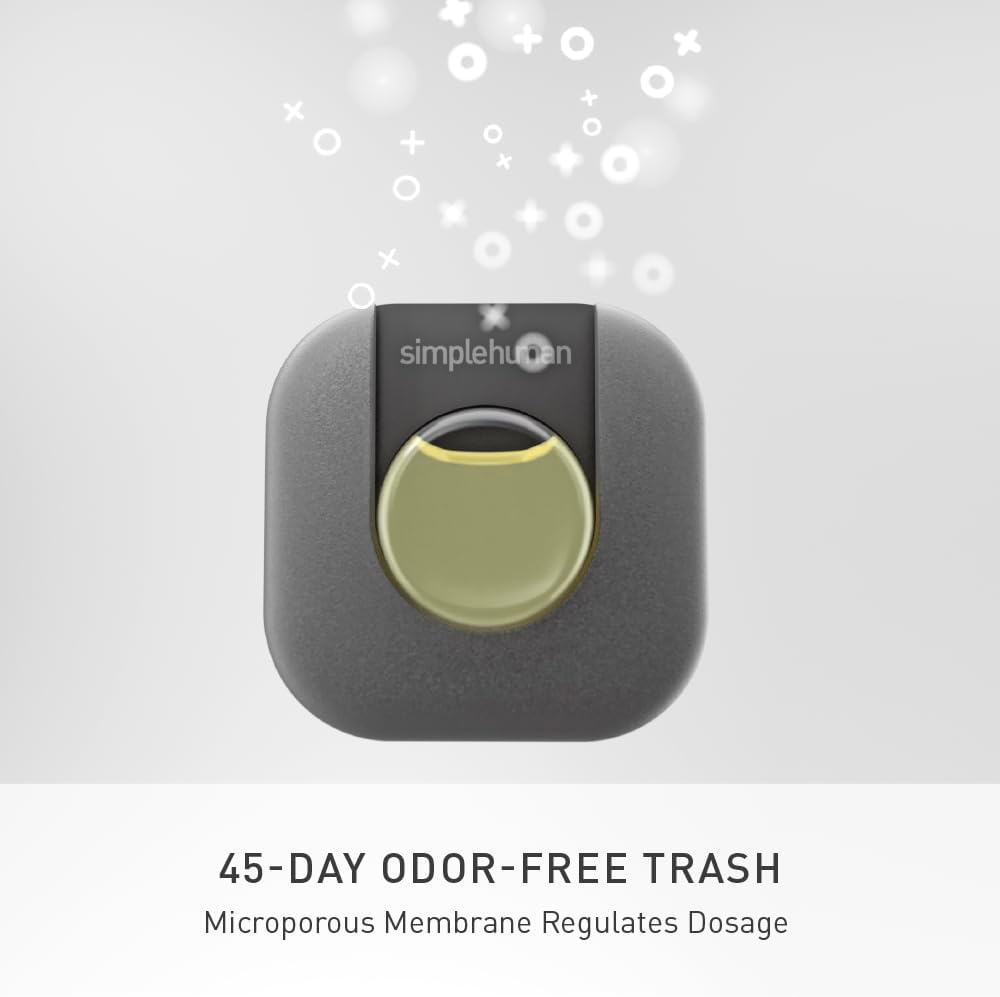 simplehuman Odorsorb Pod Refill Pack – Natural Plant-Based, Fragrance-Free Trash Can Odor Eliminator Refills for Trash Cans, Odor Control Pods for Closed-Lid Trash Cans (4 Pods)