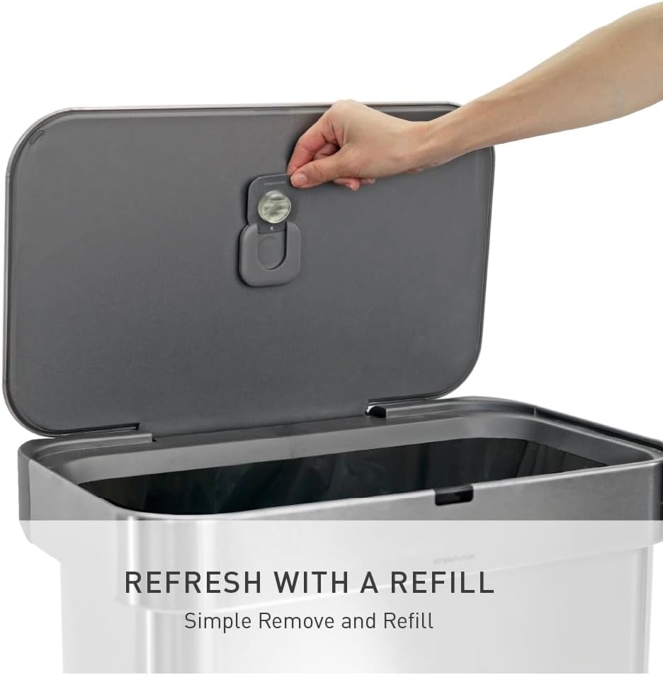 simplehuman Odorsorb Pod Refill Pack – Natural Plant-Based, Fragrance-Free Trash Can Odor Eliminator Refills for Trash Cans, Odor Control Pods for Closed-Lid Trash Cans (4 Pods)