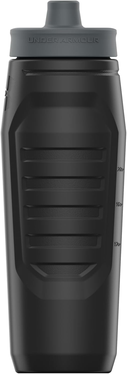 Under Armour Squeeze Water Bottles, 32 oz Water Bottles, Sideline Sports Water Bottle with Quick-Shot Lid, Quick & Easy Hydration, Gym Water Bottles, Squeeze Bottle, 1 32oz Bottle