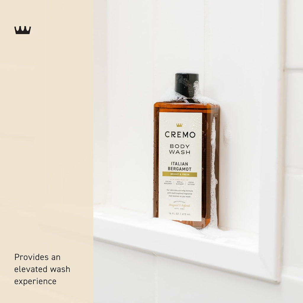 Cremo Body Wash for Men, Rich-Lathering Italian Bergamot, 16 Fl Oz