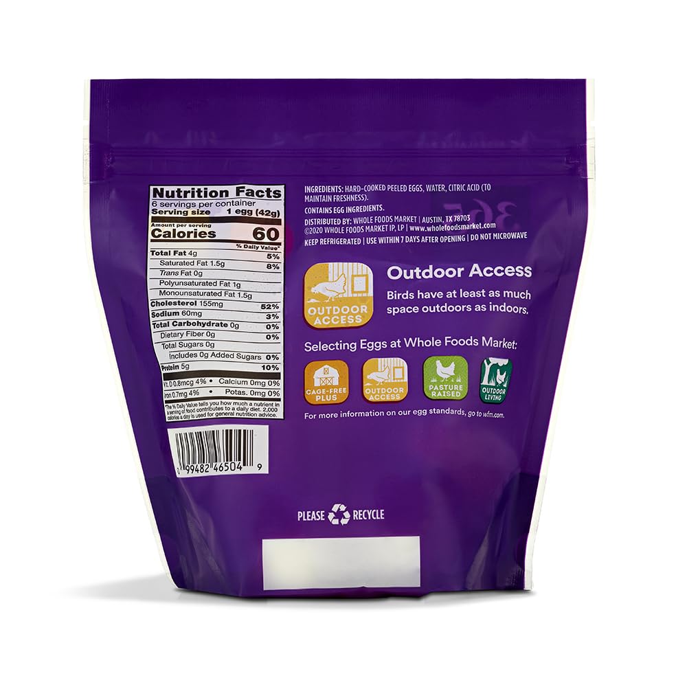 365 by Whole Foods Market, Hard Cooked Medium Grade A Eggs, 6 ct