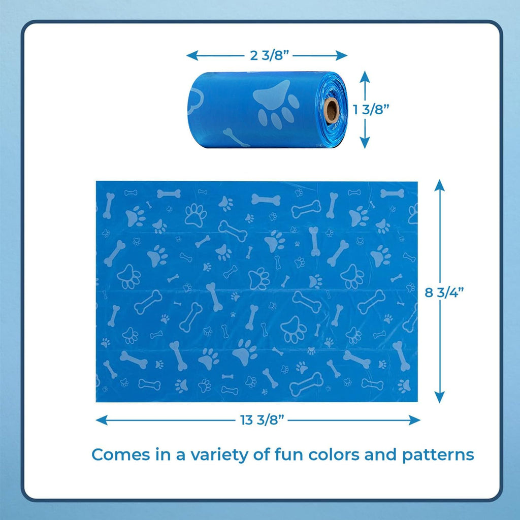 Best Pet Supplies Dog Poop Bags for Waste Refuse Cleanup, Doggy Roll Replacements for Outdoor Puppy Walking and Travel, Leak Proof and Tear Resistant, Thick Plastic - Assorted, 150 Bags