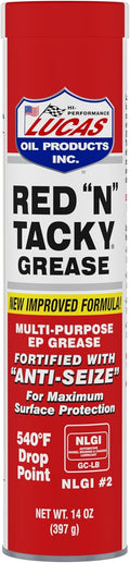 Lucas Oil 10005 Red 'N' Tacky Grease - 14 Ounce