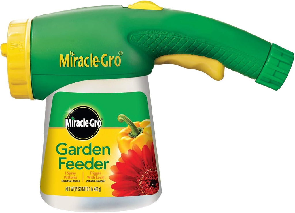 Miracle-Gro Garden Feeder with Water Soluble All Purpose Plant Food - Plant Fertilizer, Hose-end Feeder for Outdoors, 1 lb.