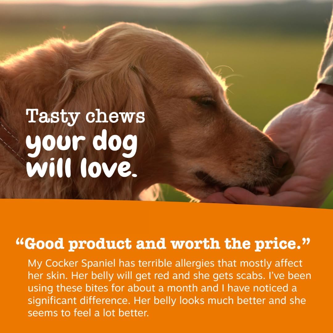 Zesty Paws Allergy Immune Bites - Dog Allergy Chews, Dog Probiotics for Itchy Skin and Ears, Lamb, 90ct