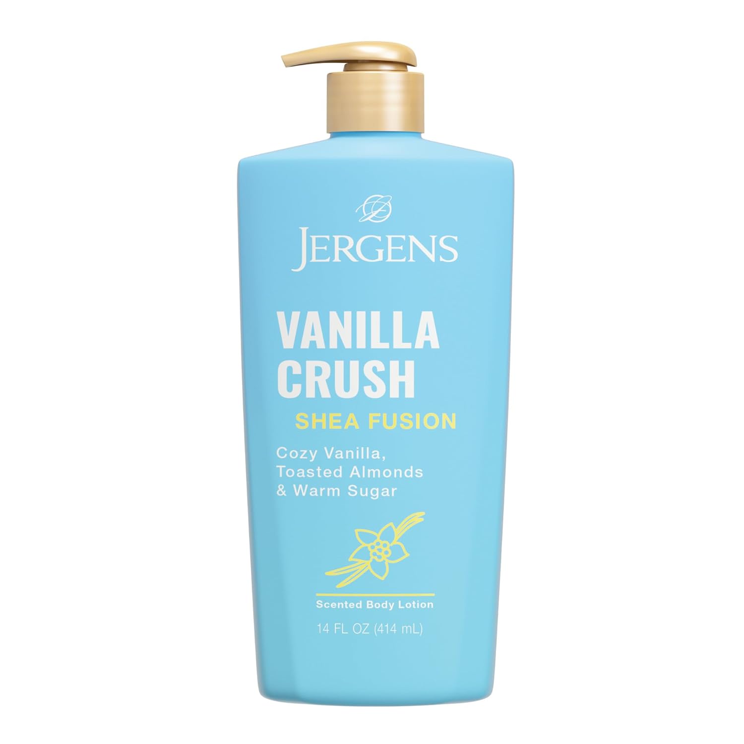 Jergens Shea Fusion Vanilla Crush Body Lotion for Dry Skin, Moisturizing Body Lotion with Shea Butter and Vitamin E, 14 fl oz