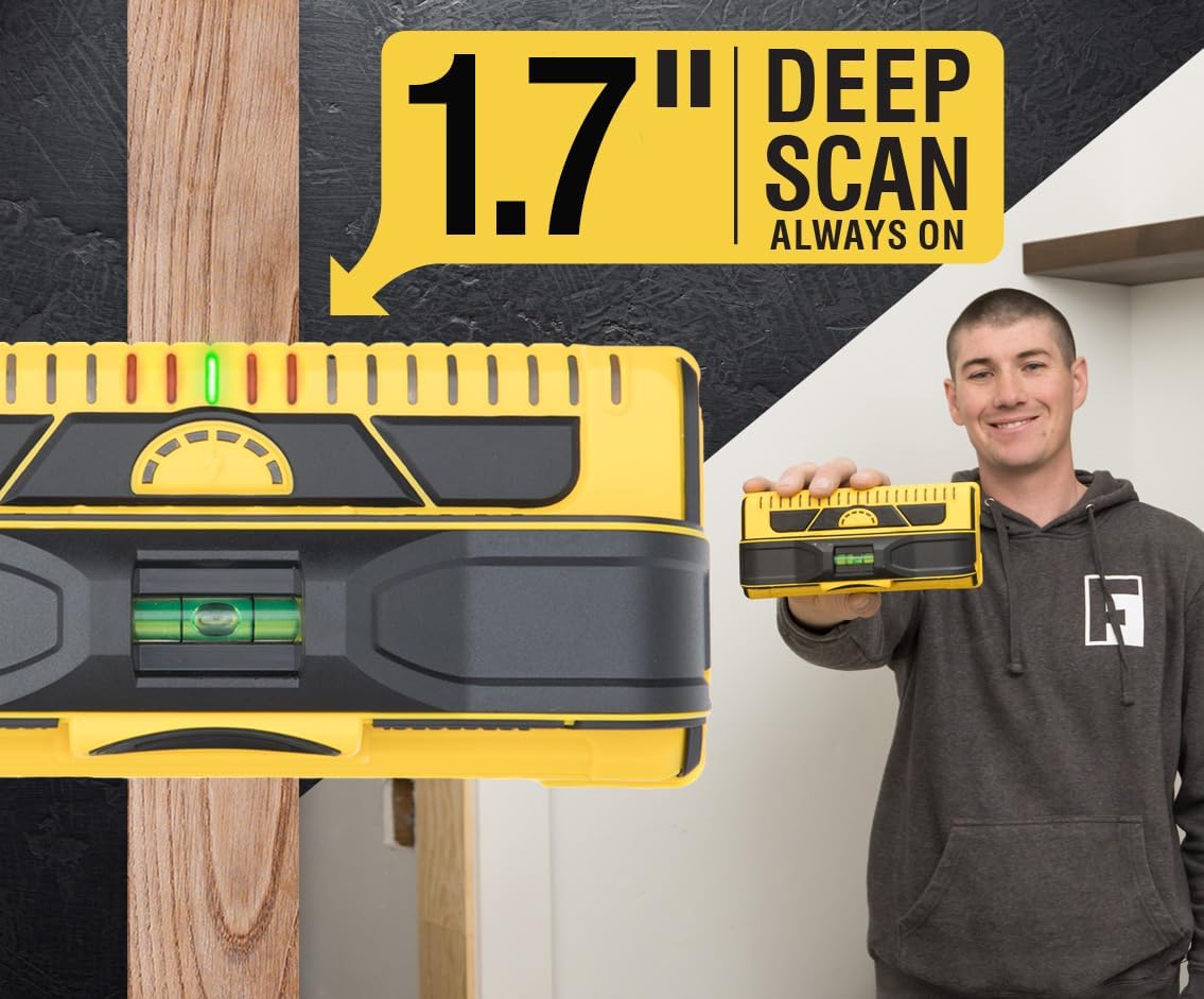 Franklin Sensors Prosensor M210 Stud Finder With 13-Sensors, Wood & Metal Stud Detector/Wall Scanner, Live Wire Detection, Made in the USA