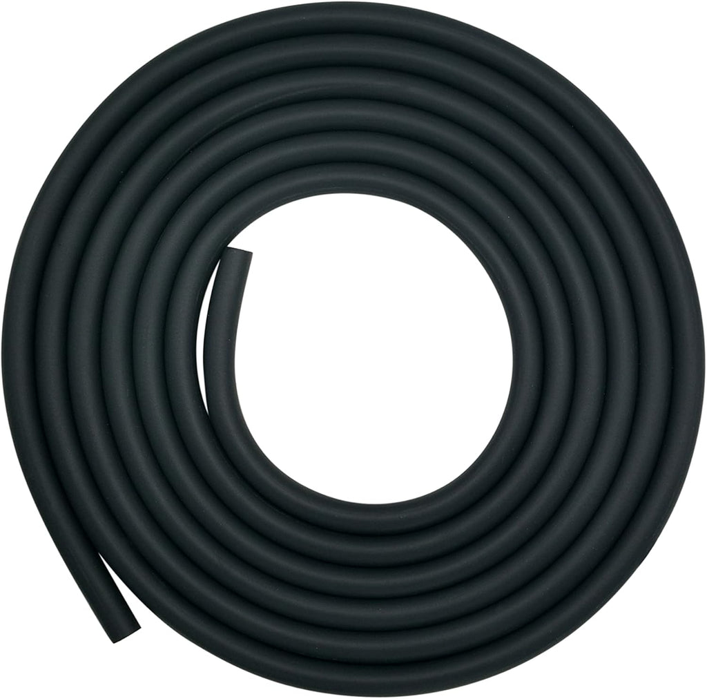 YAMAKATO 10 Feet 1/4 Inch ID Fuel Line Hose for Kawasaki Kohler Briggs & Stratton Small Gas Diesel Powersports Engines and Generators w/ 20 Clamp Rubber Black