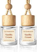 HoogaLife Car Air Freshener Diffuser 2 Pack Hanging Air Freshener Diffuser - Vanilla Cream Fragrance Oil Air D iffuser for Car, 45+ days Long Lasting Fragrance Made in USA C ar Air Fresheners (V54)
