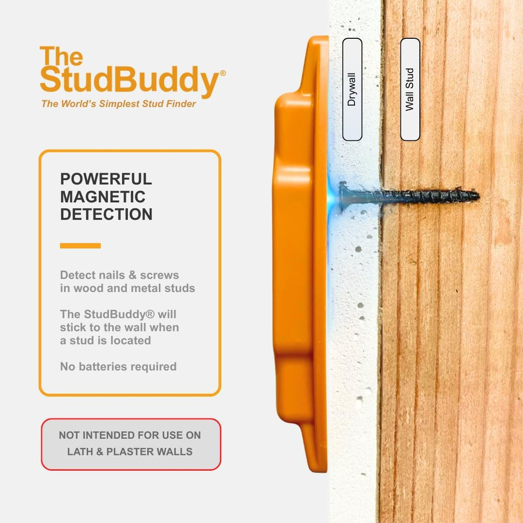 The Original StudBuddy® Magnetic Stud Finder - Made in the USA - Easy to Use Stud Finder - No Batteries Required - Powerful Magnet Stud Finder - Stud Finder for Drywall and Wood