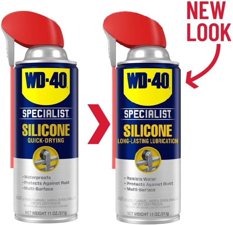 WD-40 Specialist Silicone Lubricant with SMART STRAW SPRAYS 2 WAYS, 11 OZ