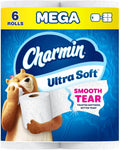 Charmin Ultra Soft Toilet Paper, 6 Mega Rolls = 24 Regular Rolls