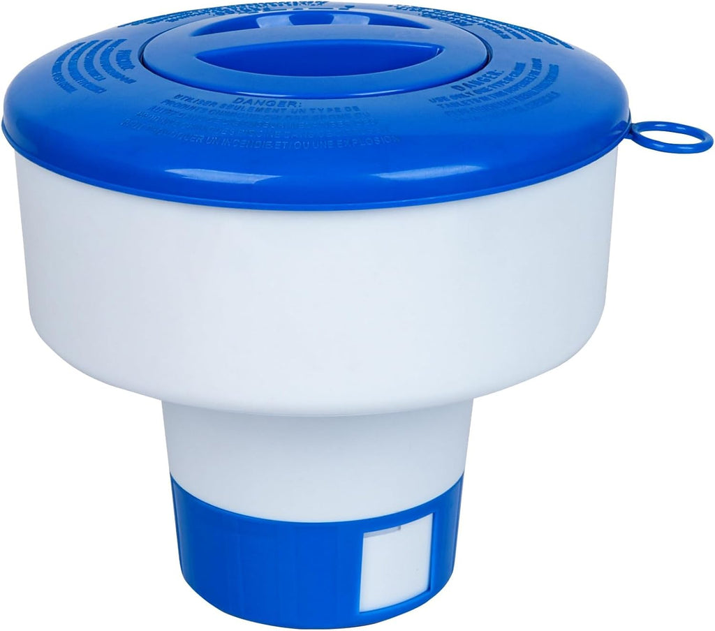 Pool Chlorine Floater for Pools Fits 3" Tablets,7" Diameter Chlorine Tablet Floater with Adjustable Flow Vents Balanced Chemical Dispenser for hot tub/Spa（Collapsible）