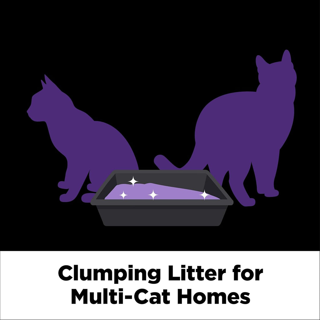 ARM & HAMMER Clump & Seal SLIDE Platinum Multi-Cat Clumping Cat Litter, Easy Clean Technology with No Scrubbing, 14-Day Odor Control, 37 lbs