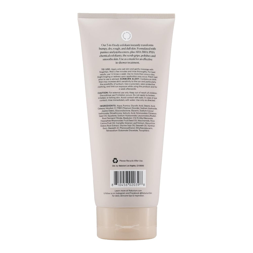 Naturium KP Body Scrub & Mask for Keratosis Pilaris, Bump Eraser Shower Scrub & Exfoliator for Skin, 8 oz