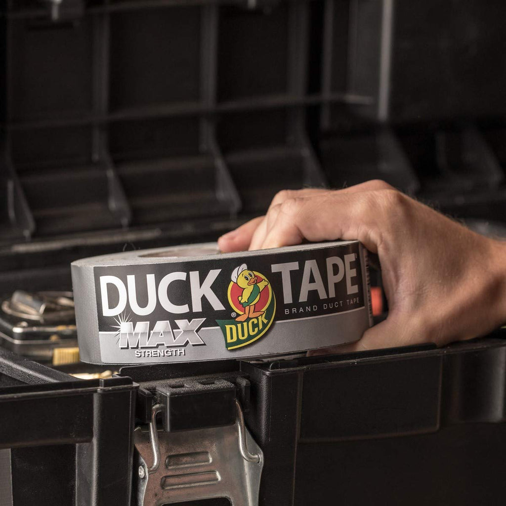 Duck Brand Max Strength Duct Tape - 1 Roll - Heavy Duty Hold - 1.88 Inch x 45 Yards - Silver (240201)