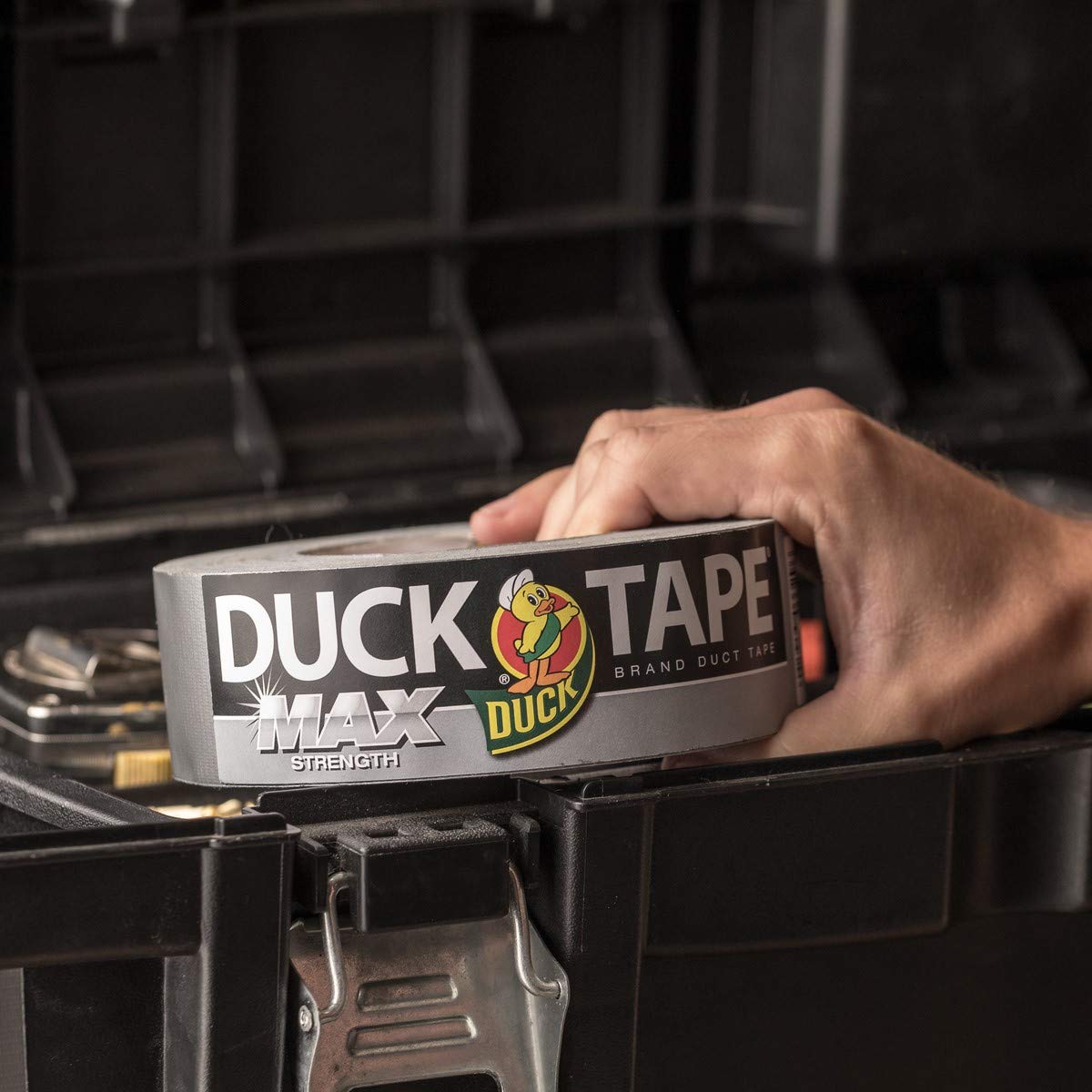 Duck Brand Max Strength Duct Tape - 1 Roll - Heavy Duty Hold - 1.88 Inch x 45 Yards - Silver (240201)
