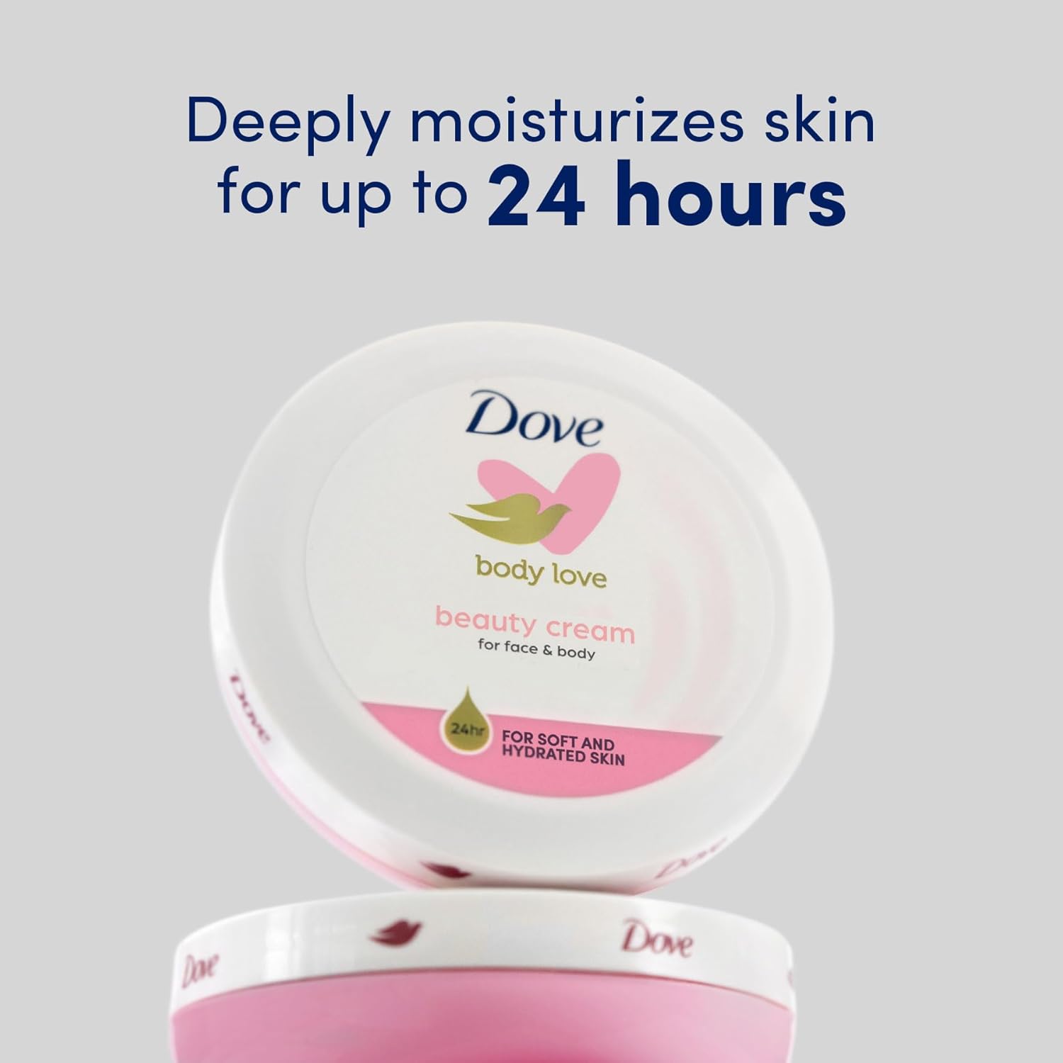 Dove Nourishing Body Care, Face, Hand, and Body Beauty Cream for Normal to Dry Skin Lotion for Women with 24-Hour Moisturization, 4-Pack, 2.53 Oz Each Jar