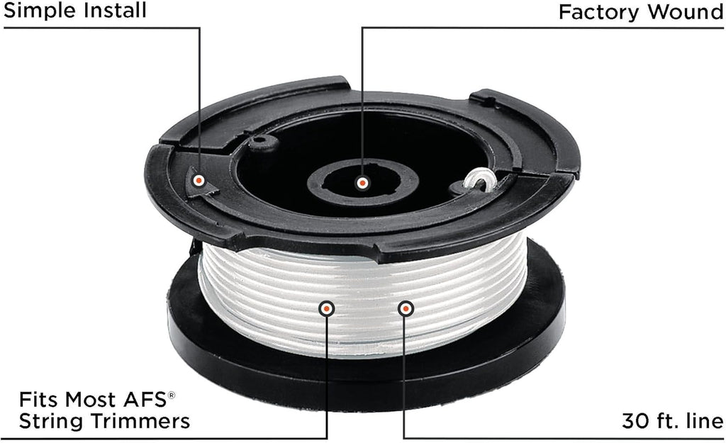 BLACK+DECKER Weed Eater String, Trimmer Line, 3-Pack, 30-Feet of Replacement Spool, 0.065-Inch Diameter (AF1003ZP)