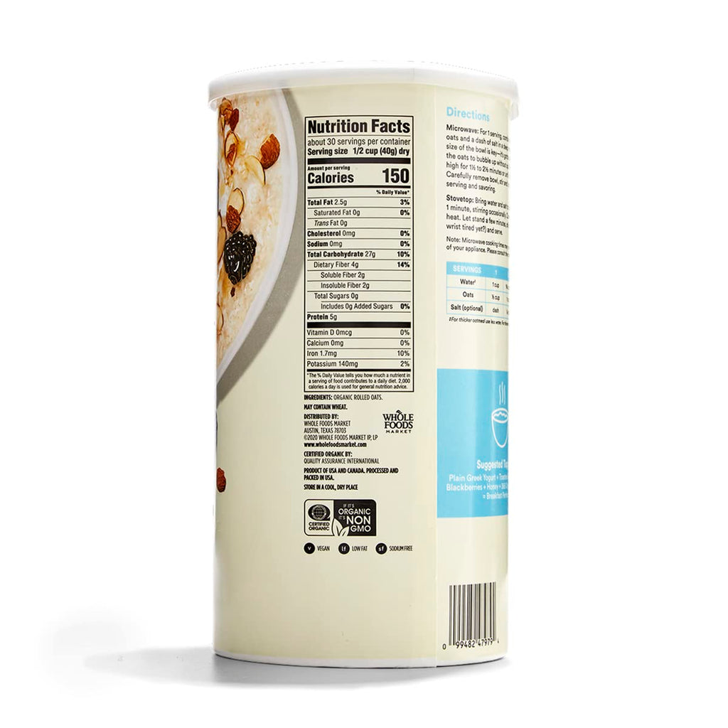 365 by Whole Foods Market, Organic Quick Oats, 42 Ounce