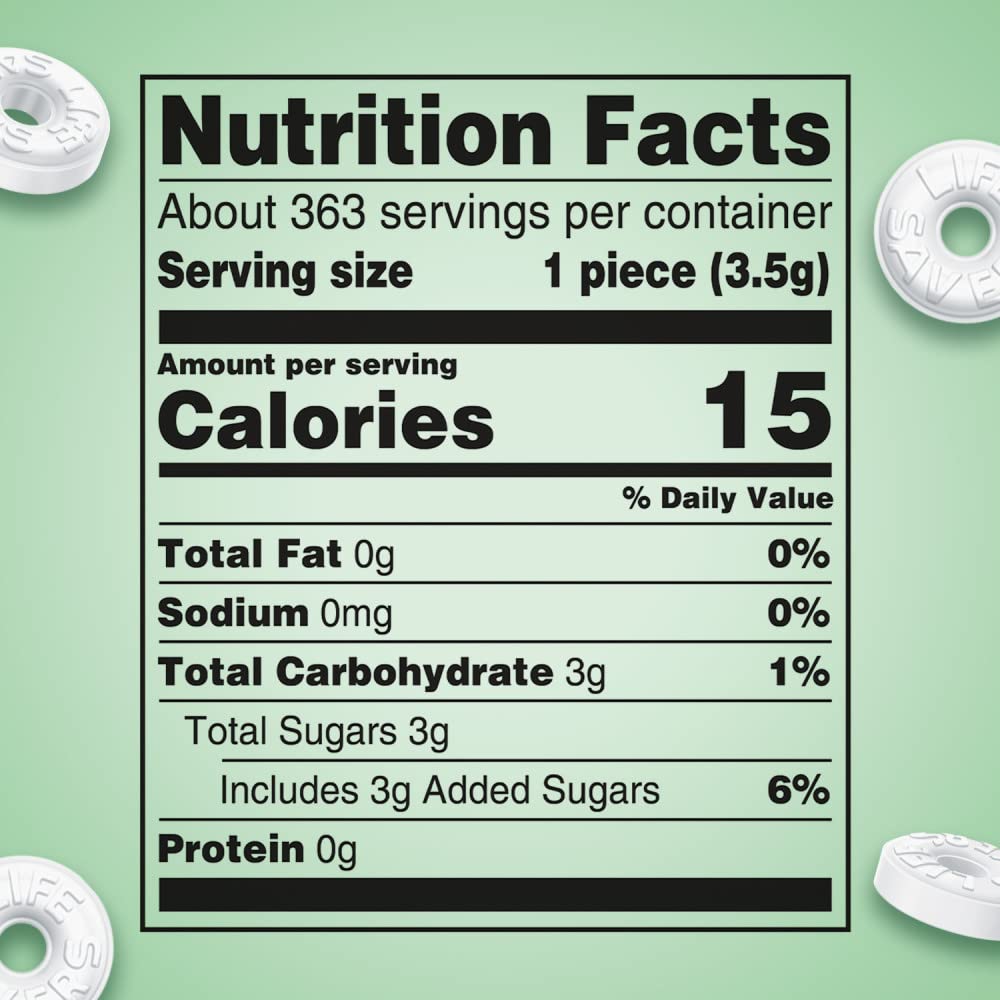 LIFE SAVERS Wint-O-Green Summer Candy Individually Wrapped Hard Mints, Party Size, 2.8 LB Bulk Bag