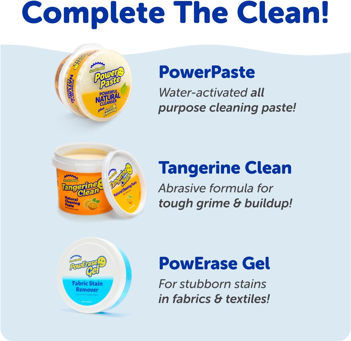 Scrub Daddy Scrub Mommy Sponges - Dish Scrubber + Non-Scratch Cleaning Sponges Kitchen, Bathroom + Multi-Surface Safe - Dual-Sided Dish Sponges for Scrubbing - Online Exclusive (3 Count)
