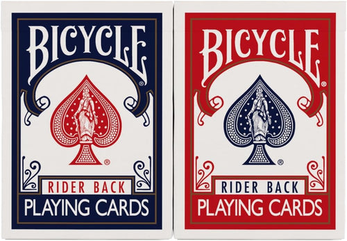 Bicycle Rider Back Playing Cards, Standard Poker Size Deck of Cards, Red & Blue (2 Pack), Classic Cards for Poker, Blackjack, Family Game Night & Card Games, Fun for All Ages