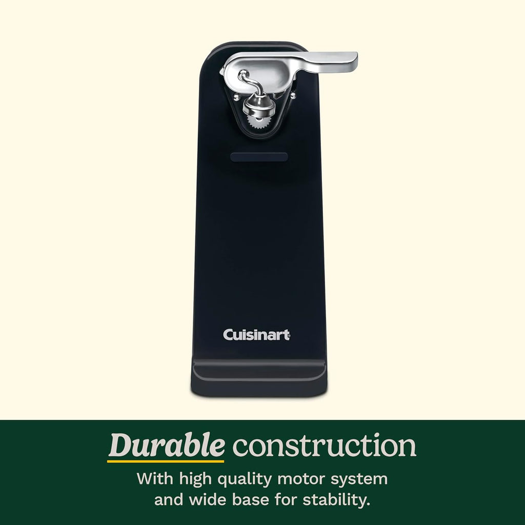 Cuisinart Can Opener with One-Touch Operation, Electric Can Opener for Kitchen Including Magnetic Lid Holder, Automatic Can Opener with Easy Clean Design and Nonslip Base, Black, CCO-50BKN