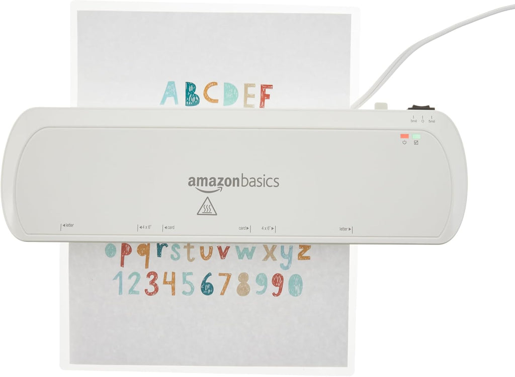 Amazon Basics Clear Thermal Laminating Plastic Paper Laminator Sheets, 9 x 11.5-Inch, 200-Pack, 2.8mil