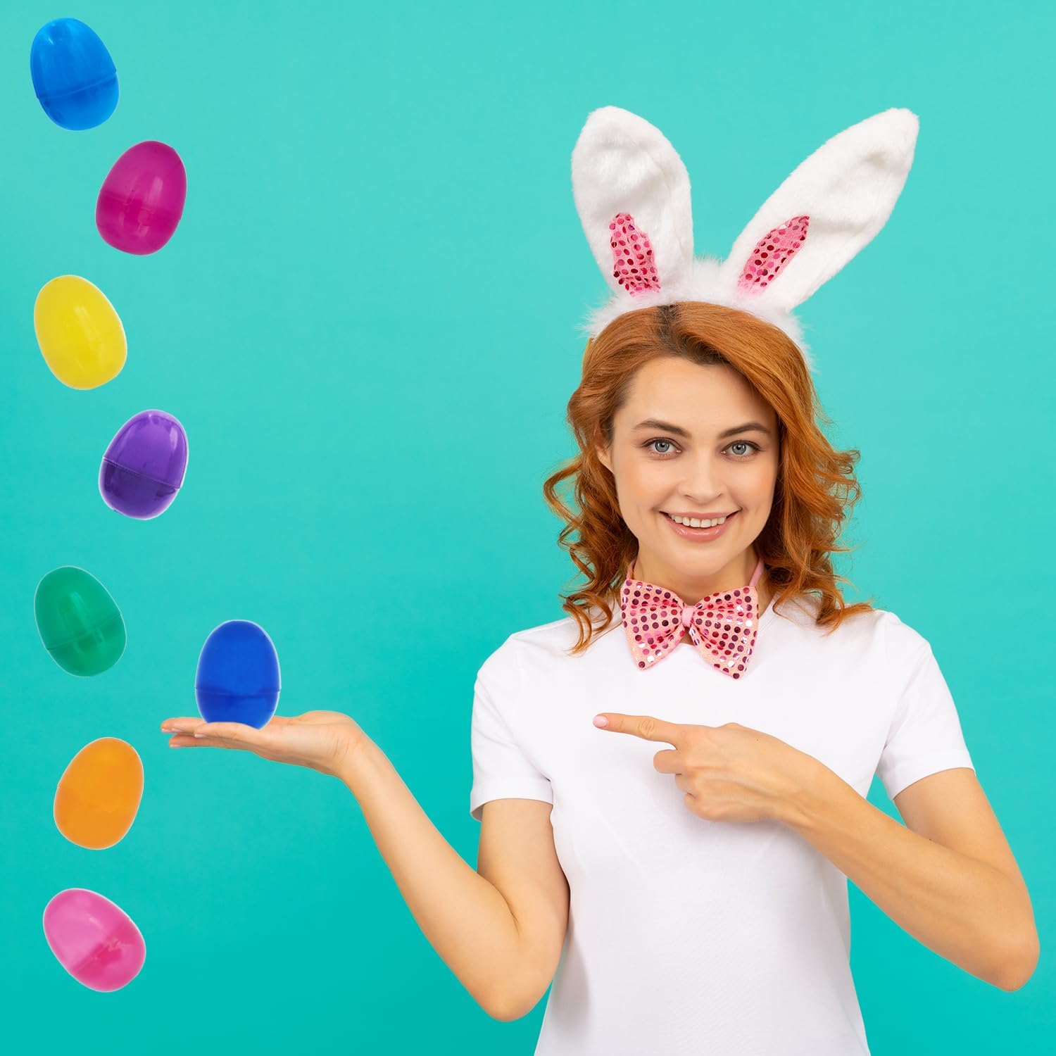 The Dreidel Company Fillable Easter Eggs 50-Pack with Hinge Bulk Colorful Bright Plastic Easter Eggs, Perfect for Easter Egg Hunt, Suprise Egg, Easter Hunt, 2.25" Assorted Colors (50-Pack)