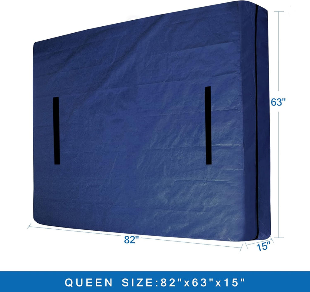 Mattress Bags for Moving and Storage Queen Size, Waterproof Mattress Cover for Moving with Heavy Duty Handles, Strong Zipper, Reusable Mattress Storage Bag, Moving Supplies & Moving Bags