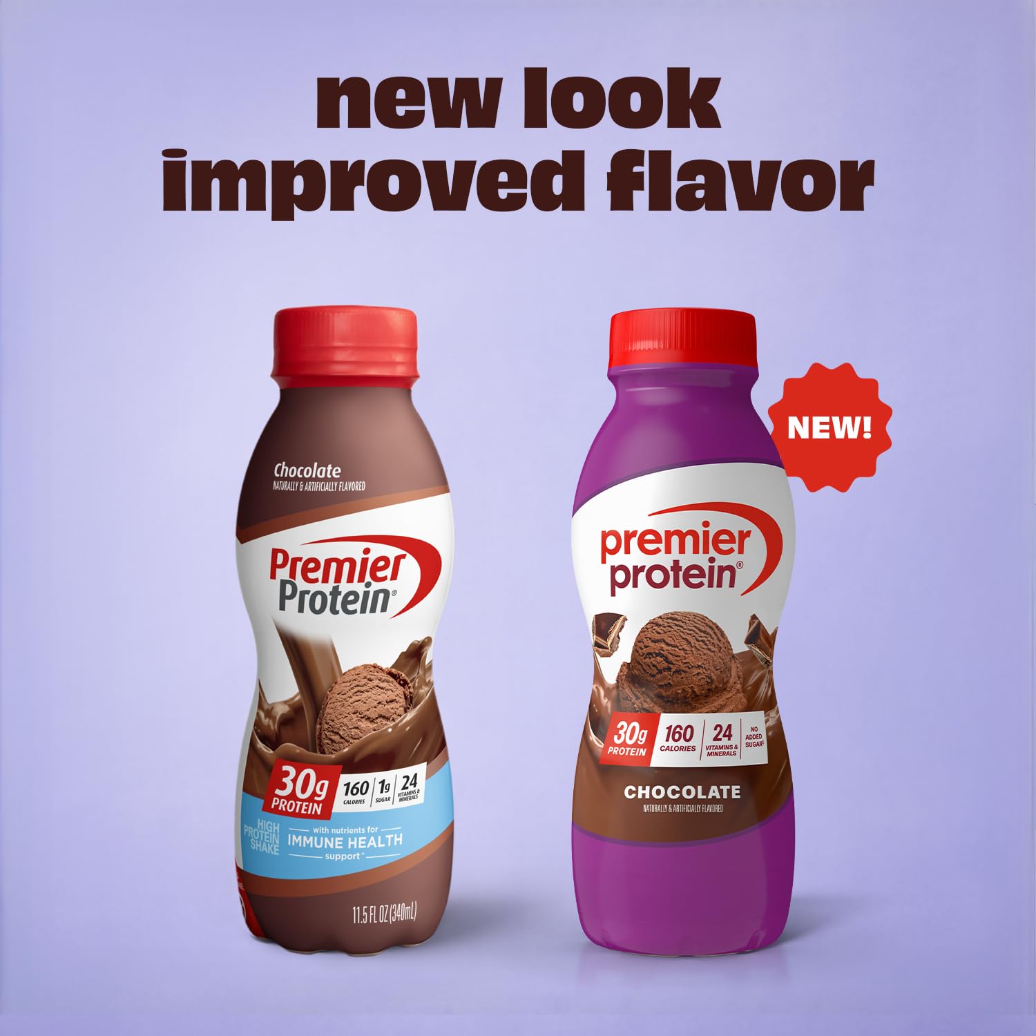 Premier Protein Shake, Chocolate, 30g Protein, No Added Sugar, 24 Vitamins & Minerals to Support Immune Health, 11.5 fl oz, 12 Pack