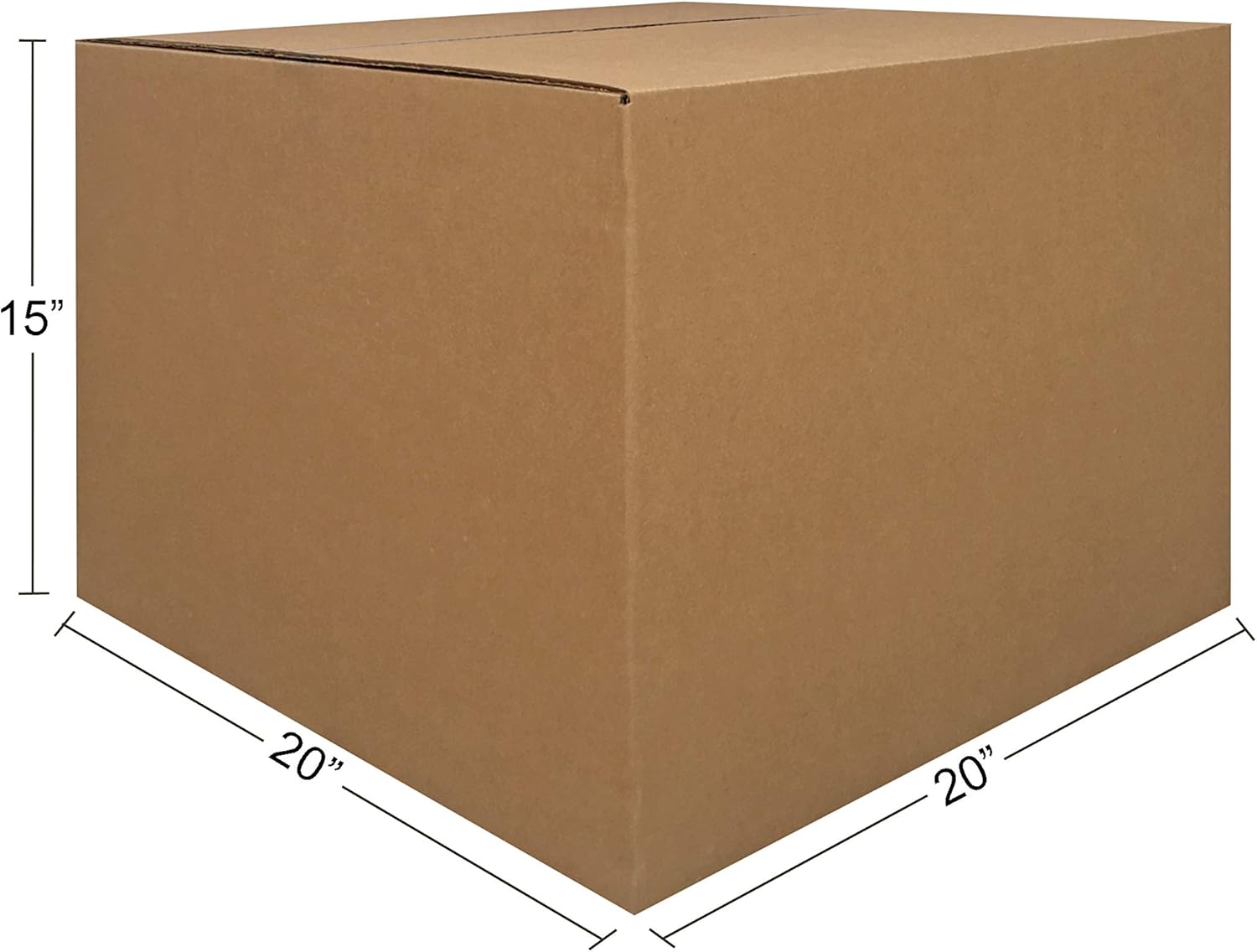 Amazon Basics Cardboard Moving Boxes for Packing and Shipping, Large Size, 20" x 20" x 15", Brown, 6-Pack