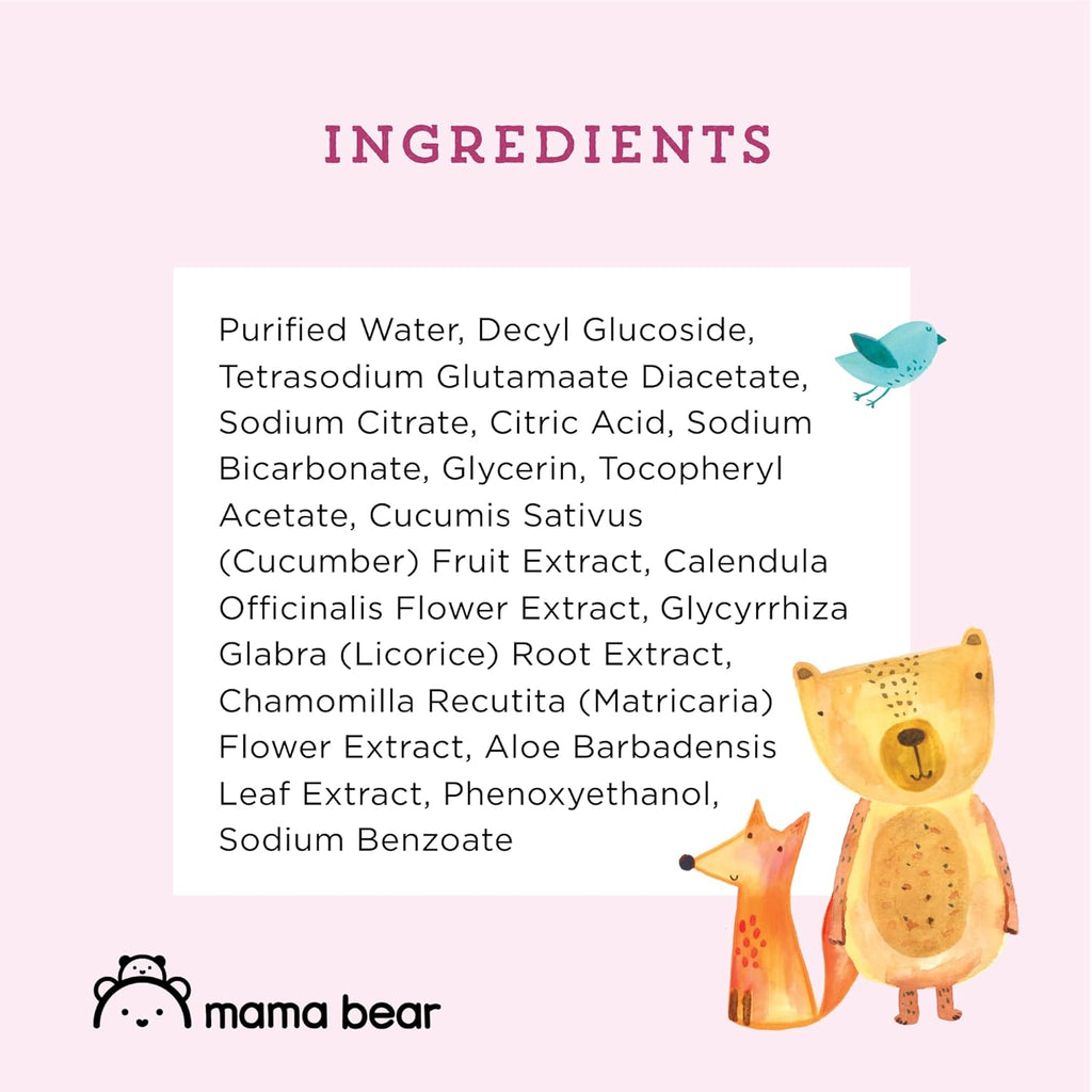 Amazon Brand - Mama Bear 99% Water Baby Wipes, Hypoallergenic, Fragrance Free,72 Count (Pack of 6)