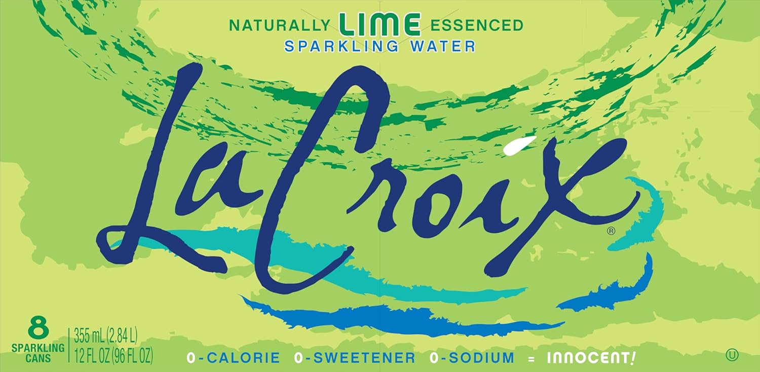 La Croix Sparkling Water, Lime, 12 Fl Oz (pack of 8)